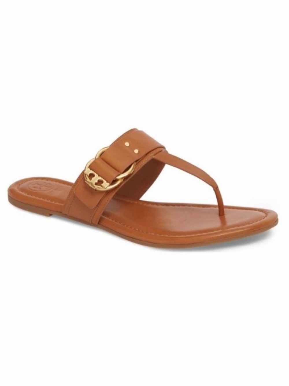 NWT Tory Burch Marsden Flat Thong Sandal in Tan Leather - Picture 2 of 8